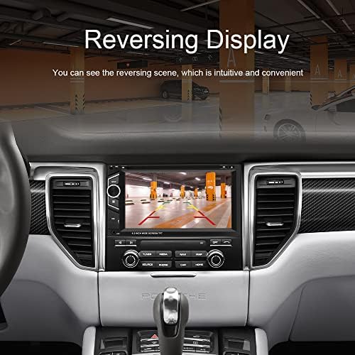 סטריאו לרכב DIN כפול עם נגן DVD CD, 6.2 אינץ 'רדיו לרכב מסך מגע עם Carplay & Android Auto, קישור מראה,