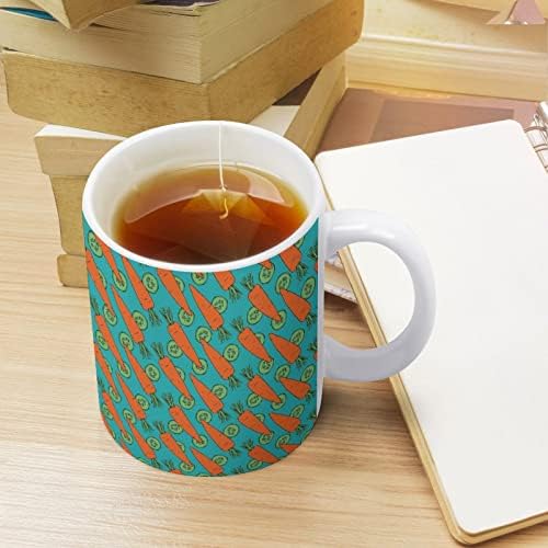 גזר ומלפפונים הדפסת ספל קפה כוס קרמיקה תה כוס מצחיק מתנה עבור משרד בית נשים גברים 11 עוז