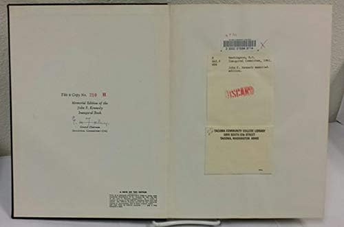 ג'ון פ. קנדי ​​רשמי תוכנית אותנטית משנת 1961 תוכנית חניכה עם מעטפה !!!