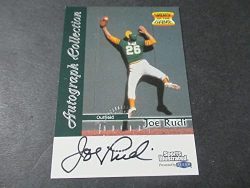 1999 99 Fleer Sports Illustrated Joe Rudi חתום על כרטיס חתימה אוקלנד A's - בייסבול כרטיסי חתימה עם