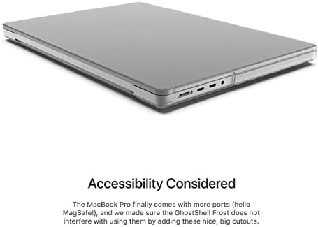 מארז קשיח קשה של Ghostshell ™ Frost Premium Premium עם גימור מט מרקם עמיד בפני שריטות תואם 2022 MacBook
