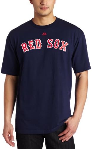 Majestic Dustin Pedroia Boston Red Red Sox נוער MLB Player Navy חולצת טריקו