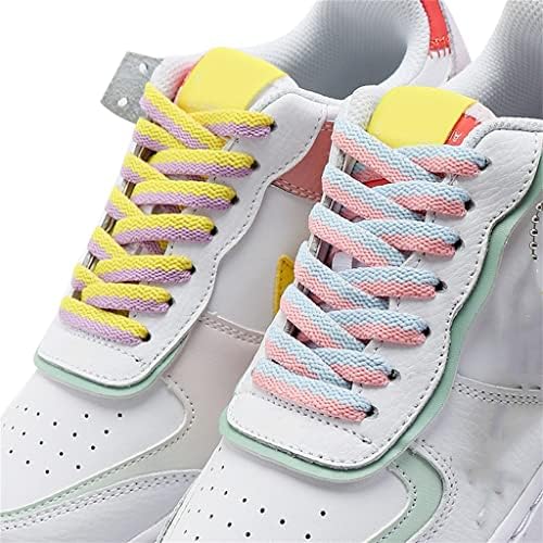 Tbiiexfl שרוכי שיפוע דו-צבעוניים עם שני צבעי יוניסקס שרוכי סניקרס יחידים בסניקרס יפים של נעלי ספורט.