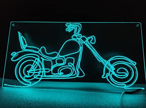 ANCFUN ישן רטרו וינטג 'מסוק אופנוע אופנוע עיצוב תובעת אופנוע, נושא ספורט בעבודת יד אל תיל ניאון שלט אור,