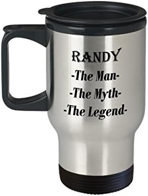 רנדי - האיש המיתוס מתנת ספל קפה מדהים של האגדה - ספל נסיעות 14oz
