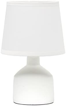עיצובים פשוטים LT2080-OFF מיני BOCKSBEUTAL CONCRETE שולחן מנורת שולחן עם בד תוף מחודד צל לבן, מחוץ לבנה