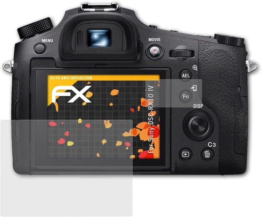 מגן מסך אטפולקס התואם לסרט הגנת המסך של Sony DSC-RX10 IV, סרט מגן FX אנטי-רפלקטיבי וסופג זעזועים