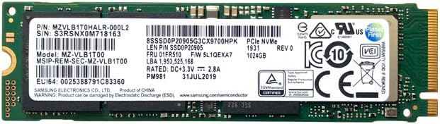 PM981 1TB M.2 PCIE GEN3 X4 NVME מצב מוצק כונן SSD OEM 2280 כונני מצב מוצק של מחשב נייד