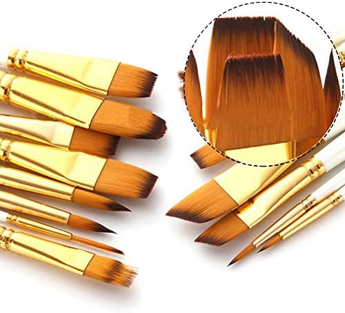 SDGH 15 יח 'ציור אמן ציור מברשת סט מעץ מטפל במברשות צבע שיער עם ציור בחינם צבע גוף אקריליק ציור שמן