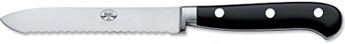 סכין עגבניות קולטלרי ברטי אינסימה עם בלוק עץ ממוגנט / ידית פייברגלס שחורה