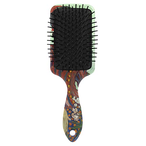 מברשת שיער של כרית אוויר של VIPSK, צביעת שמן של ואן גוך צבעונית פלסטיק, עיסוי טוב מתאים ומברשת שיער מתנתקת אנטי