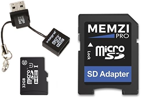 ממזי פרו 32 ג ' יגה-בייט 10 90 מגה-בייט / שניות כרטיס זיכרון מיקרו-דיסק עם מתאם מיקרו-יו-אס-בי