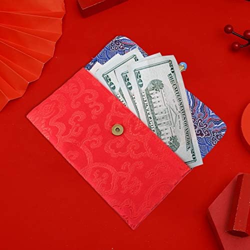 1 מחשב באו גלגל המזלות סיני כרטיס כסף מעודן מעטפות סגנון אחסון מתנה שור שנה עבור מטבע אביב מסיבת כיסים