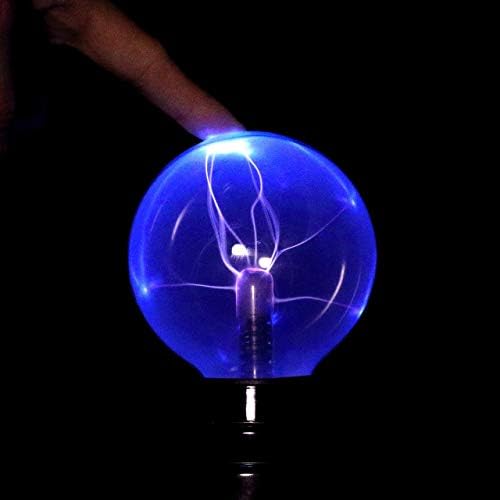 LPRAER BLUEL LIGHT PLASMA BALL 3 אינץ 'מגע קסם רגיש USB/ערפילית זכוכית מופעלת סוללה כדור חשמל סטטי סטטי למסיבה/חדר