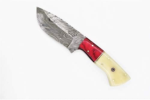 DKC-187-SK-DS אדום הודי SKINNER DAMASCUS סכין פלדה 8 ארוך 4 להב 7 גרם