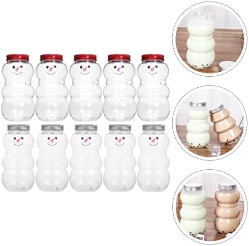 Hemoton Mini Crecler Buttles לשימוש חוזר 10 יחידות בקבוקי חג המולד בקבוקי משקאות ריקים עם בקבוקי משקאות של