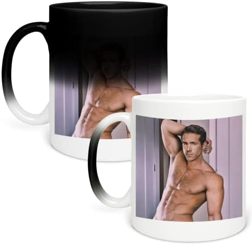 שחקן ריאן ריינולדס סקסי גוף ללא חולצה קסם ספל צבע שינוי ספל קסם חום תה קפה ספל-מצחיק כוס, עבור משרד ובית, מעונות