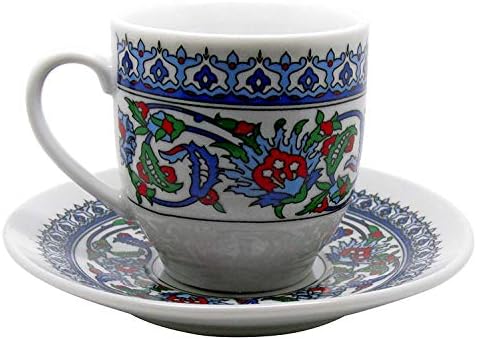 כוס קפה טורקית וצלוחית 12 חתיכות