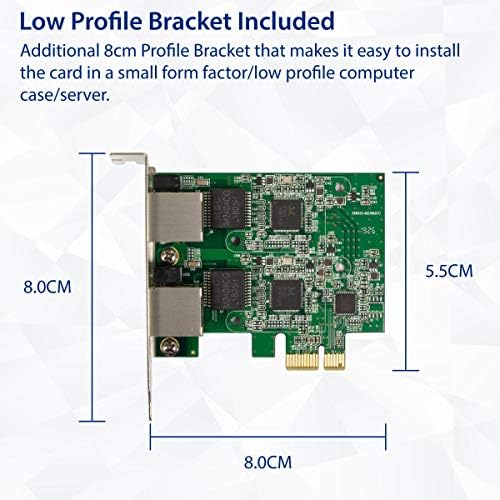 כפול 2.5 Gigabit Ethernet PCI-E רשת הרחבה של רשת RJ45 LAN מתאם סוגר פרופיל נמוך SD-PEX24066