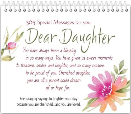 הבת היקרה CHRISTIAN לוח שנה תמידי - 365 הודעות ופסוקים מיוחדים להבהרת היום שלך - עמידה חינם לשולחן
