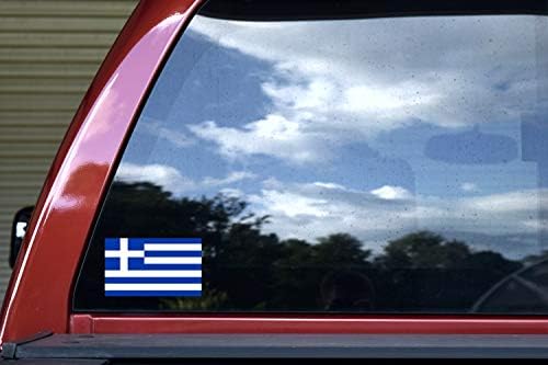 מדבקת ויניל דגל יוון Stickertalk, 5 אינץ 'על 3 אינץ'