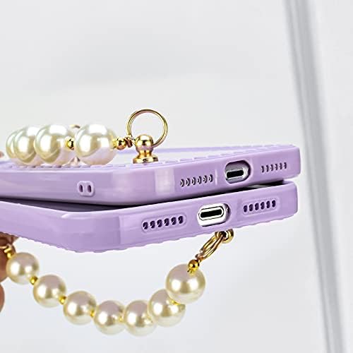 Newseego תואם למארז iPhone 11, Bling אופנה יוקרתית נצנצים עם קצה זהב צמיד רצועת צמיד שרשרת סיליקון