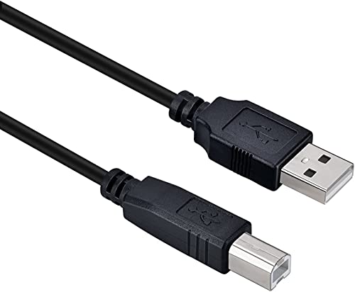 6ft Digitmon שנהב A-Male עד B-Male USB 2.0 כבל מדפסת מהירות גבוהה לאח MFC-J1205W דיו-דיו מדפסת