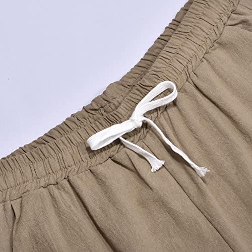מכנסיים קצרים ברמודה לנשים באורך הברך קיץ מכנסי ג'רזי בצבע אחיד מזדמן עם כיסים מכנסיים קצרים ארוכים