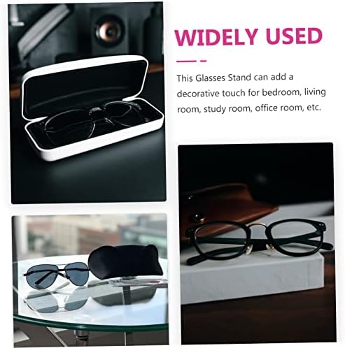 2 יחידות עור משקפיים מחזיק אופנה משקפיים מגנטי משקפיים מגנטי בסיס משקפי מקרה קטיפה משקפיים