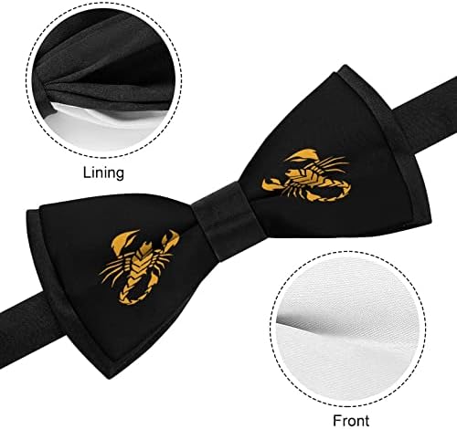 קיסר עקרב גברים של מראש קשור עניבות פרפר מתכוונן מודפס חידוש עניבה