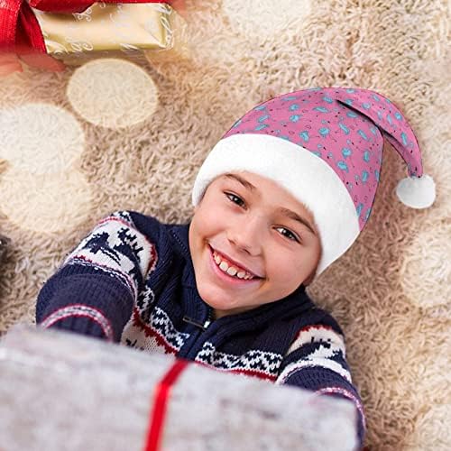 ורוד אהבת פלמינגו חג המולד כובע אישית סנטה כובע מצחיק חג המולד קישוטים