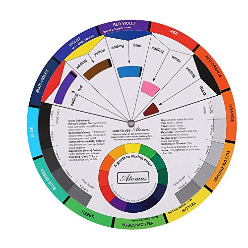 מקצועי לערבב מדריך עגול לא צבע גלגל קעקוע צבע גלגל ערבוב כרומטית מעגל צבעים עבור צבע ערבוב מדריך