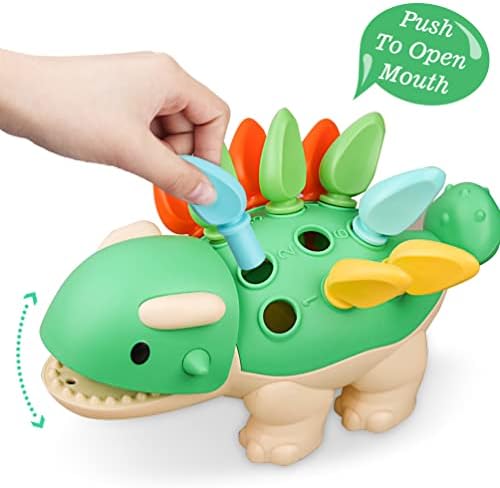 תינוקות חושי צעצועי גיל 6 9 12 18 24 חודשים מוטוריקה עדינה למידה דינוזאור לפעוטות, תינוק מונטסורי התפתחותית