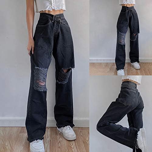 Bddviqnn מכנסי מטען רכים לנשים כיסים בקיץ צבע מוצק מכנסיים רחבים אופנתיים היפ הופ ג'וג'רס מכנסי טרנינג כושר