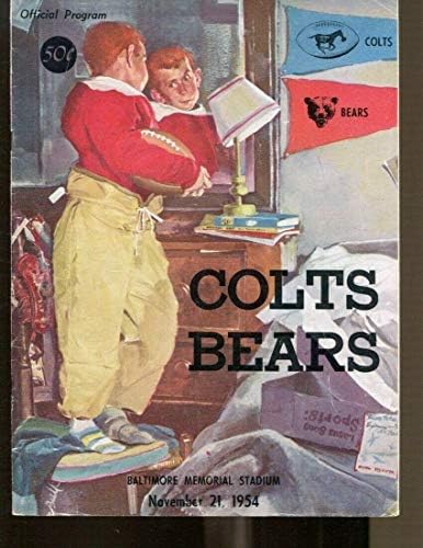 1954 Baltimore Colts v Chicago Bears תוכנית 11/21 EX 54609 - תוכניות NFL