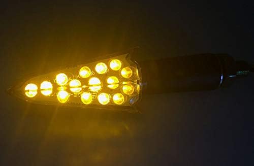 מוטורוגו שחור חץ ארוך גזע הפעל אותות הוביל אורות מצמוצים אינדיקטורים תואם עבור 2011 סוזוקי 600