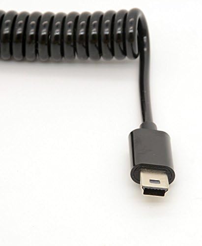 BSHTU מיני כבל USB כבל ספירלה מפותלת USB 2.0-A למיני-B-B-B-5 פינים סנכרון ומטען מחבר עופרת