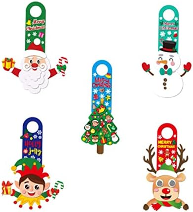 מדבקות חג מולד צעצועים ממדבקות סנטה מדבקות חורף מציגות מדבקות 5 סטים של סנטה קלאוס דלת כפתור מדבקות