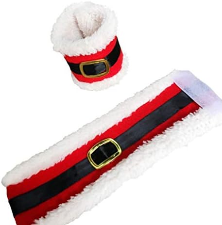 מפית לחג המולד מפית חג המולד קטיפה של חגורת סנטה מחזיק מפיות סרוויטה אבזם לקישוט שולחן ארוחת ערב לחג