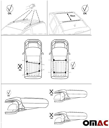 מתלה גג סורגי חלב עבור Mazda CX-9 2013-2015 שחור, מוטות גג של המנשא המטען.