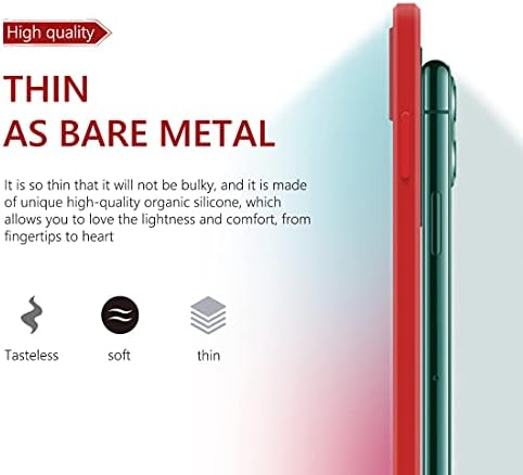 זיקס אדום אייפון 11 מקרה - עמיד הלם דק מתאים סיליקון רך גומי כיסוי מגן אדום פגוש עבור אייפון 11