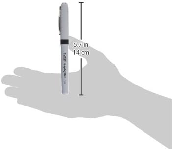 עט כדור גל גלילה של BIC Grip, דיו שחור .7 ממ, עדין .12 ספירה