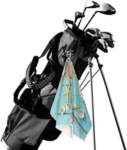פארדיק קיץ צדפים מסגרת עץ וֶאֱמֶת 15 מגבת גולף עבור שקיות גולף עם קליפ עבור גברים & מגבר; אביזרי גולף נשים מתנות