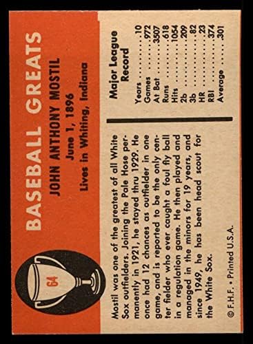 1961 Fleer 64 ג'וני מוסטיל שיקגו ווייט סוקס אקס/MT+ White Sox