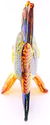 2.5 אינץ 'זכוכית קטנה קטנה פגמת דגים טרופית - אמנות בעלי חיים אספנות - ביד צבעונית מפוצצת זכוכית צבועה זכוכית
