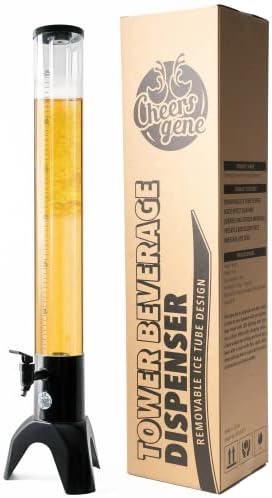 Cheersgene Beer מגדל מתקן 3L/102OZ מרגריטה מימוזה משקה משקה מתקן משקאות W צינור קרח ותאורה לניתוק