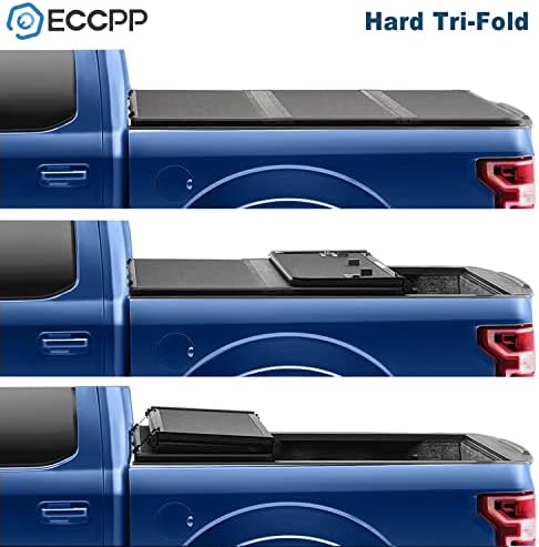 ECCPP 5ft מיטת המשאית ערכת כיסוי קשיח משולש טונו-קיפול לניסן Frontier 2005-2018-רק מתאים למיטת