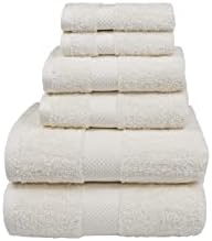 טווין 6 חתיכות מגבות אמבטיה טורקיות כותנה סט, מגבות סופגות, רכות ויבשות מהירות, מלונות וספא מגבות,