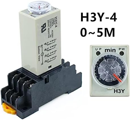 CNHKAU H3Y-4 0-5M POWER POWER ONITE TIME RELAY TIMER DPDT 14PINS H3Y-4 DC12V DC24V AC110V AC220V