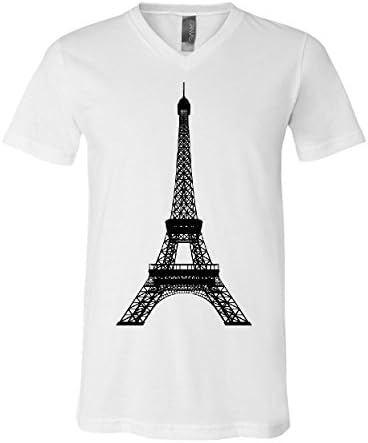 מגדל אייפל V-Neck חולצת טריקו פריז פריז סיור צרפת טיול אירופה טי טי